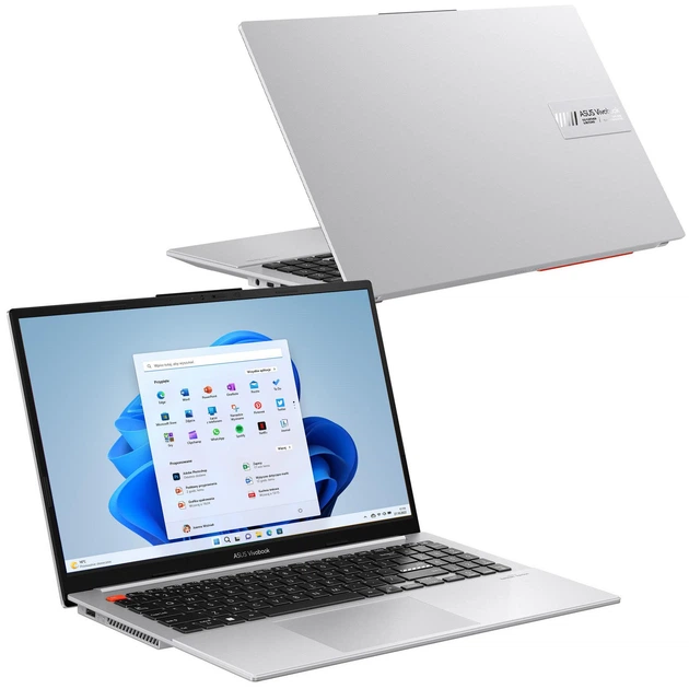 Ноутбук ASUS VivoBook S (K5504VN-MA088W), Intel Core i5-13500H / 15.6" / 120 Гц / RAM 16 ГБ LPDDR5 / SSD 512 ГБ / Intel Iris Xe Graphics + Arc A350M / Windows 11 Home / Сріблястий - Фото 4 Ноутбук ASUS VivoBook S (K5504VN-MA088W), Intel Core i5-13500H / 15.6" / 120 Гц / RAM 16 ГБ LPDDR5 / SSD 512 ГБ / Intel Iris Xe Graphics + Arc A350M / Windows 11 Home / Сріблястий - изображение 4