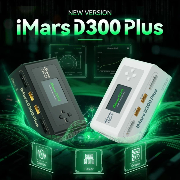 Зарядное устройство двухканальное Gens Ace iMars D300 Plus G-Tech 300/700 W, Black - изображение 10