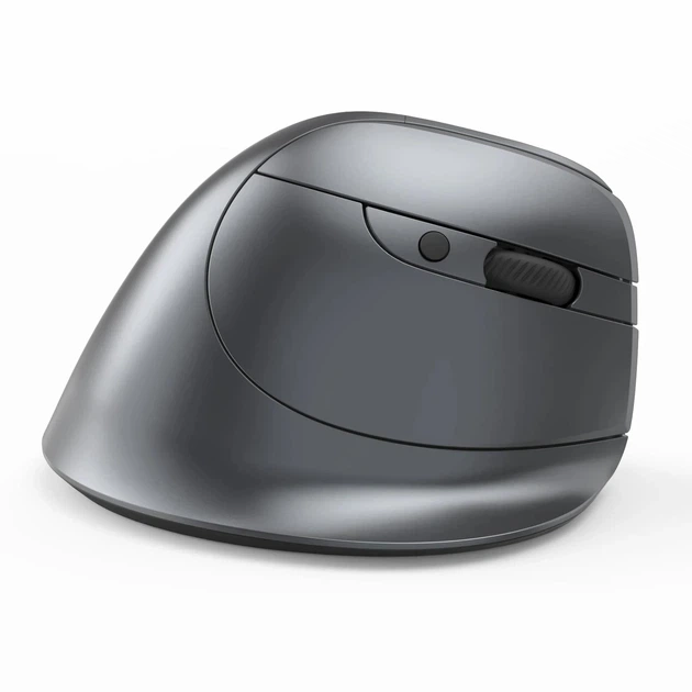 Вертикальная беспроводная мышь Zelotes F 26C с аккумулятором Bluetooth 2 4 ГГц 3200 DPI 8 кнопок со светодиодным экраном и подсветкой эргономичная игровая для компьютера Черная - изображение 3