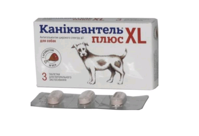 Антигельминтик Каниквантель Плюс XL 3 таблетки на 20 кг - Фото 1 Антигельминтик Каниквантель Плюс XL 3 таблетки на 20 кг - изображение 1