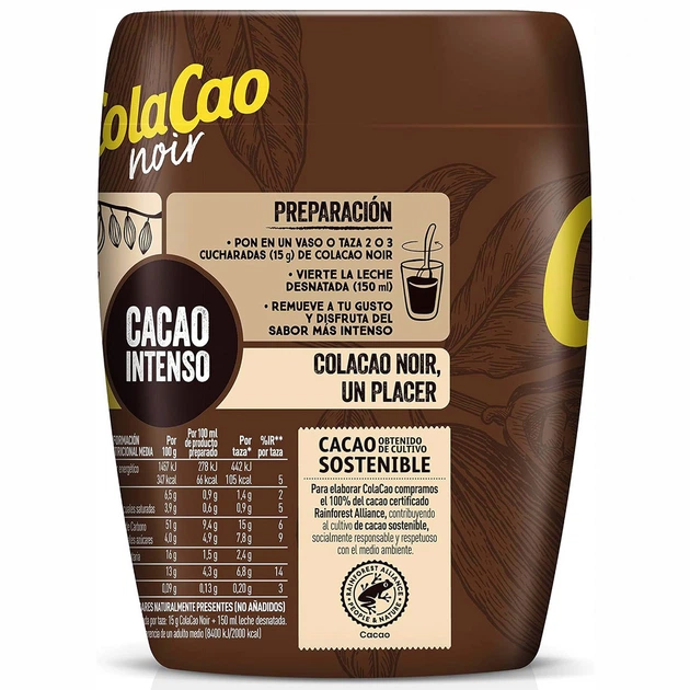 Какао напиток Cola Cao Noir 0% добавленного сахара 300 г - изображение 3