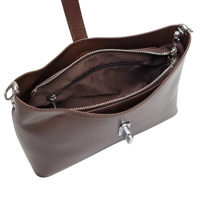 Жіноча сумка новинка штучна шкіра Yirui коричневий 52521 brown - изображение 3