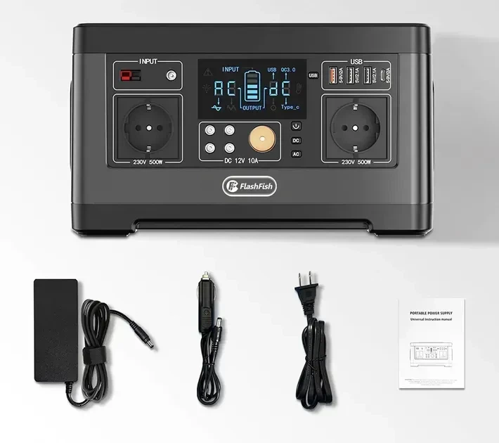 Портативна зарядна станція FlashFish P63 520 Вт/220 В електростанція для дому та подорожей - Фото 4 Портативна зарядна станція FlashFish P63 520 Вт/220 В електростанція для дому та подорожей - изображение 4