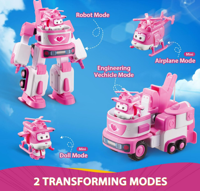 Игровой набор-трансформер Super Wings Dizzy`s Rescue Tow Диззи и ее спасательный эвакуатор - изображение 4