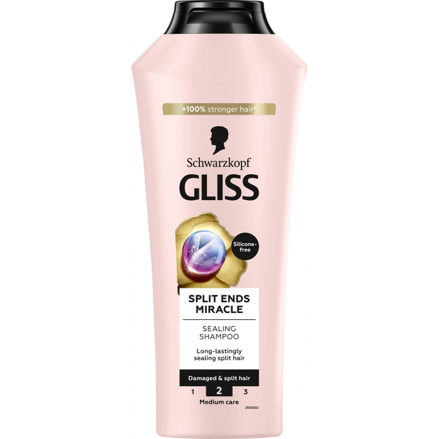 Шампунь Schwarzkopf Gliss Split Hair Miracle для пошкодженого волосся і посічених кінчиків, 400 мл - Фото 1 Шампунь Schwarzkopf Gliss Split Hair Miracle для пошкодженого волосся і посічених кінчиків, 400 мл - изображение 1