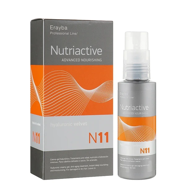 Крем-гель незмивний для волосся ERAYBA N11 NutriActive Hyaluronic Velvet Creamy-Gel з гіалуроновою кислотою 100 мл - Фото 1 Крем-гель незмивний для волосся ERAYBA N11 NutriActive Hyaluronic Velvet Creamy-Gel з гіалуроновою кислотою 100 мл - изображение 1