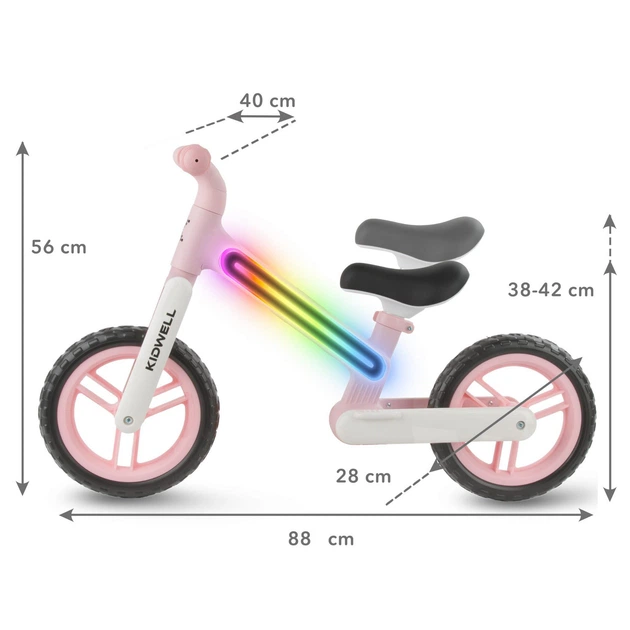 Беговел Kidwell Suno LED Pink (светодиодная подсветка, колеса EVA, нейлоновая рама, до 30 кг) - изображение 6