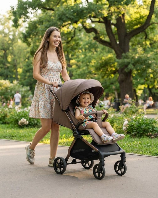 Прогулочная коляска Carrello Atom M 2026 CRL-5527 Chocolate Brown (ультралегкая, автоскладывание, ручная кладь, до 22 кг) - изображение 2