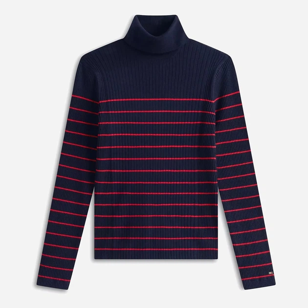 Гольф-водолазка женская Tommy Hilfiger XW07450-DW5(Navy) XS Синяя (198296688856) - Фото 5 Гольф-водолазка женская Tommy Hilfiger XW07450-DW5(Navy) XS Синяя (198296688856) - изображение 5