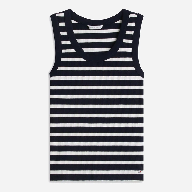 Майка женская Tommy Hilfiger XW08263-DW5(Navy-Rich Cream Stripe) M Синяя (198928098985) - изображение 5