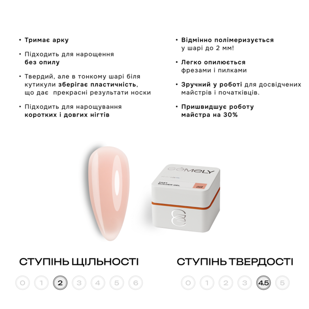 Гель моделирующий Gémely Fast Builder Gel №019 30 мл - изображение 2