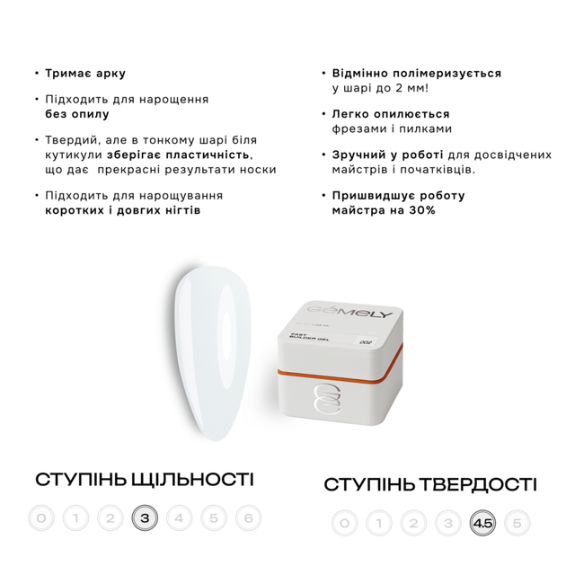 Гель моделюючий Gémely Fast Builder Gel №002 30 мл - зображення 2