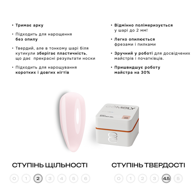 Гель моделирующий Gémely Fast Builder Gel №005 30 мл - изображение 2
