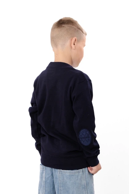 Дитяча однотонна кофта для хлопчика NoBrand 134 Темно-синій (p-20885-251571) - Фото 5 Дитяча однотонна кофта для хлопчика NoBrand 134 Темно-синій (p-20885-251571) - зображення 5