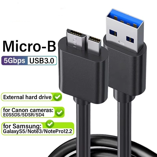 Кабель перехідник USB 3.0 - Micro USB Тип B (M/M), 50 см (48706) - Фото 3 Кабель перехідник USB 3.0 - Micro USB Тип B (M/M), 50 см (48706) - зображення 3