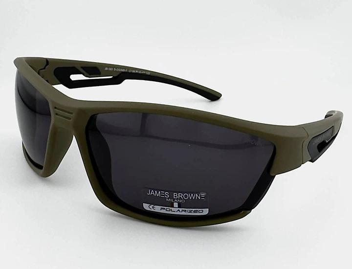 Чоловічі Спортивні Окуляри з Поляризацією James BROWNE JB-385 D-CG/MB-F Polarized Чорні - зображення 5