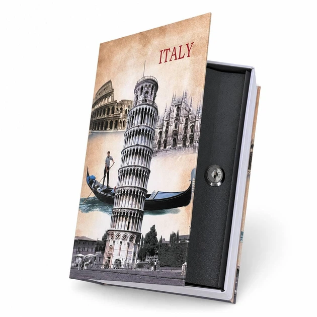 Мини-сейф HomeSafe BookSafe ITALY 18×11,5×5,5 см, сейф-книга с ключом для ценных вещей - изображение 9