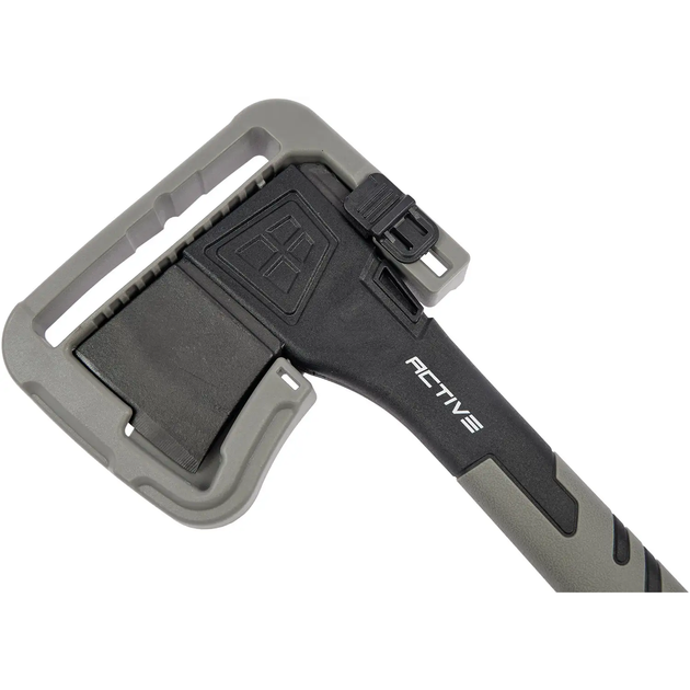 Топор туристический Gray 250 мм 54 HRC пластиковые ножны (a520314) - изображение 2