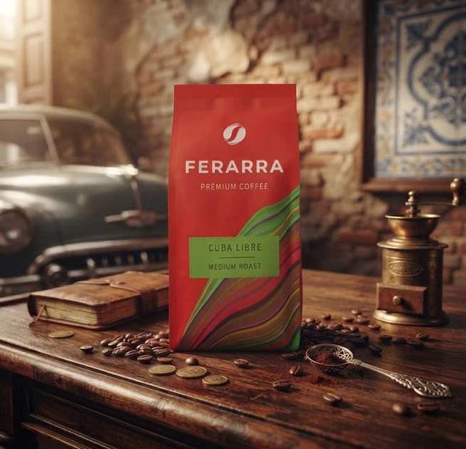 Зернова кава Ferarra Cuba Libre 1 кг ароматизована кава в зернах з кубинським ромом натуральна кава середнього обсмажування для приготування еспресо насичений напій інтенсивність 7 з кислинкою горіховим ароматом для дому кавомашини офісу - Фото 9 Зернова кава Ferarra Cuba Libre 1 кг ароматизована кава в зернах з кубинським ромом натуральна кава середнього обсмажування для приготування еспресо насичений напій інтенсивність 7 з кислинкою горіховим ароматом для дому кавомашини офісу - зображення 9