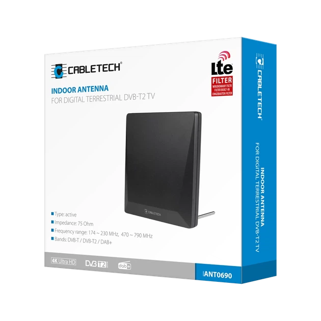 Антена комнатная для цифрового телевидения DVB-T2 Cabletech (ANT0690) - Фото 4 Антена комнатная для цифрового телевидения DVB-T2 Cabletech (ANT0690) - изображение 4