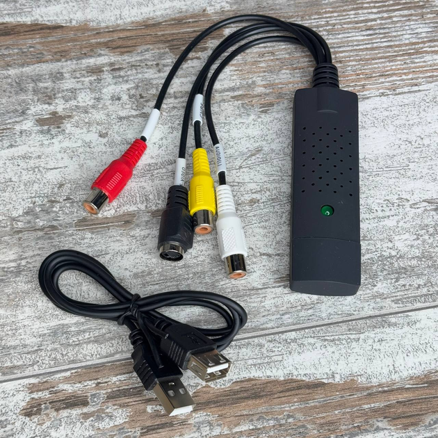 USB карта відеозахоплення EasierCap MS2106 для оцифрування аналогового відео та аудіо через RCA і S-Video (IN-634467-0271) - Фото 1 USB карта відеозахоплення EasierCap MS2106 для оцифрування аналогового відео та аудіо через RCA і S-Video (IN-634467-0271) - изображение 1