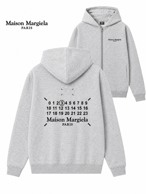 Чоловічий Зіп-худі Margiela , сірий (ZMM017)L - Фото 1 Чоловічий Зіп-худі Margiela , сірий (ZMM017)L - зображення 1