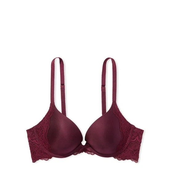 Бюстгальтер Victoria’s Secret Push up Бордовий 34C - Фото 1 Бюстгальтер Victoria’s Secret Push up Бордовий 34C - изображение 1