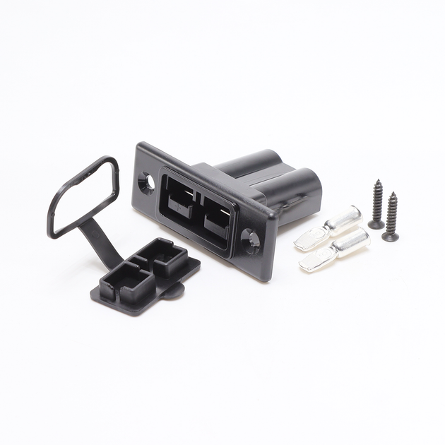 Силовой разъём Anderson на панель SB50 / 50A 600V / AP-D-50A-BLK / чёрный - изображение 2