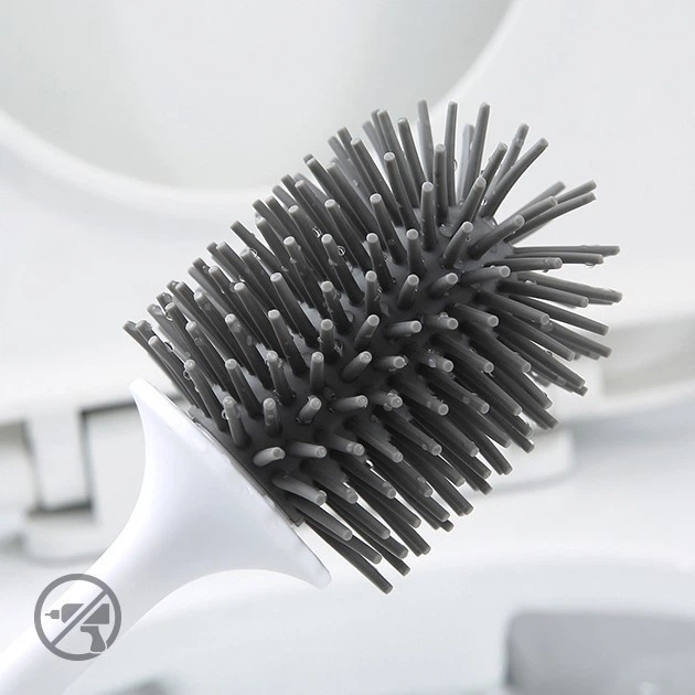Сіліконовий йоржик настінний MBM HOME BP-12 WHITE/BLACK - Фото 2 Сіліконовий йоржик настінний MBM HOME BP-12 WHITE/BLACK - зображення 2