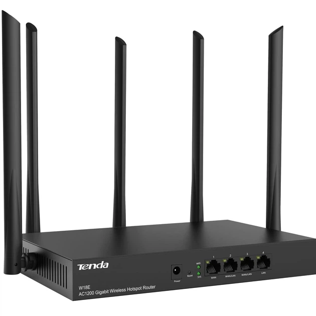 Беспроводной маршрутизатор роутер Tenda W-18-e, Wi-Fi 5, 867 Мбит/с - изображение 2