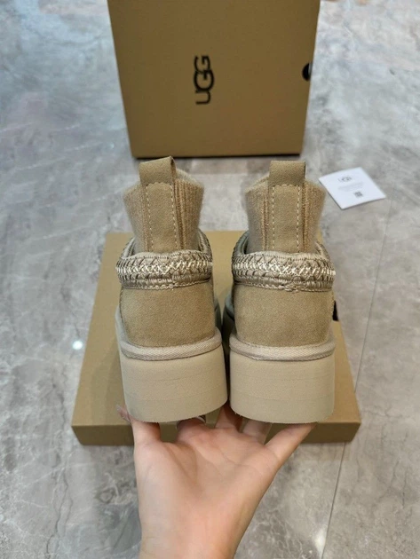 Уги шкарпетка UGG Tazz Platform Knit mustard seed 40 розмір пісочні - Фото 3 Уги шкарпетка UGG Tazz Platform Knit mustard seed 40 розмір пісочні - изображение 3