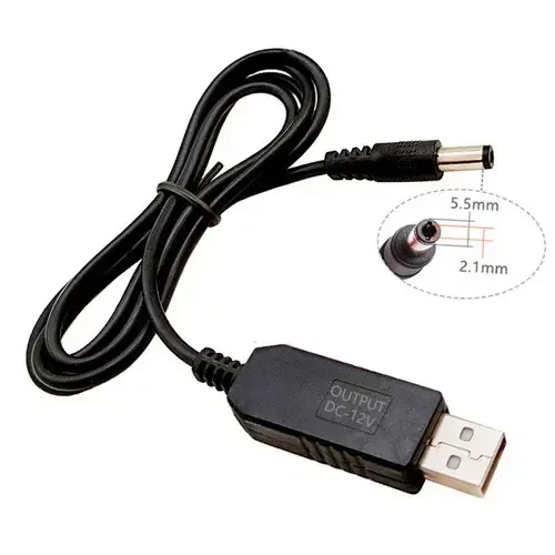 Повышающий USB кабель 5V-9V DC 5.5×2.1 мм для роутера (543) - изображение 2
