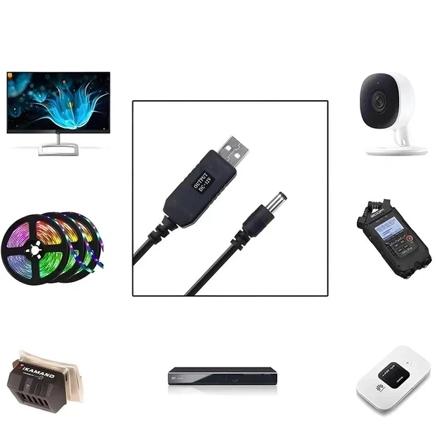 Повышающий USB кабель 5V-9V DC 5.5×2.1 мм для роутера (543) - изображение 3