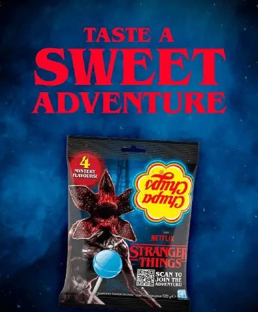 Льодяники Chupa Chups Stranger Things асорті 120 г (10 шт) - Фото 2 Льодяники Chupa Chups Stranger Things асорті 120 г (10 шт) - зображення 2