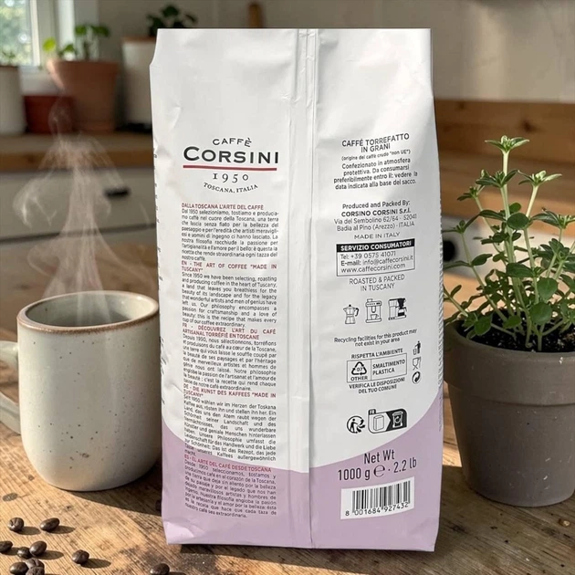 Кава в зернах Caffe Corsini Arabica Aromatico e Morbido 100% Арабіка 1 кг - зображення 2