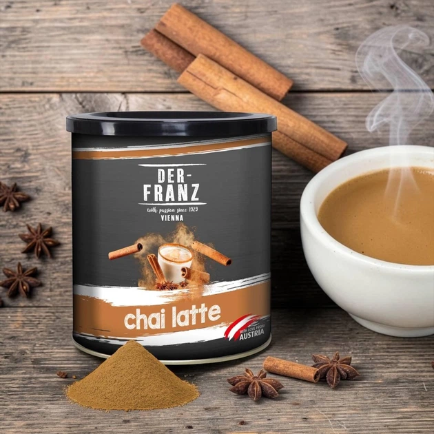 Чай розчинний Der-Franz Chai Latte пряний зі спеціями та молоком 500 г - Фото 1 Чай розчинний Der-Franz Chai Latte пряний зі спеціями та молоком 500 г - зображення 1