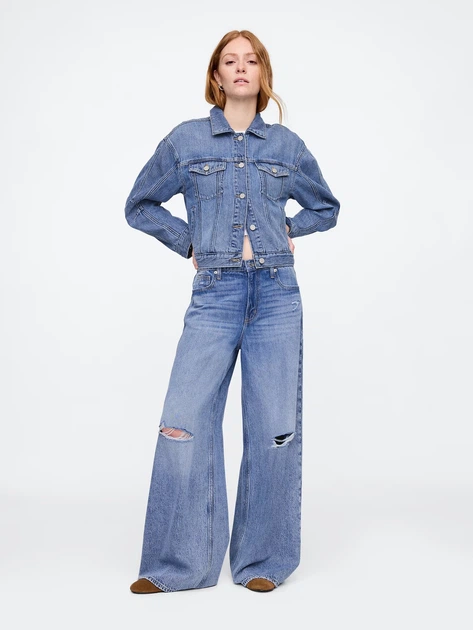 Джинсовая куртка женская GAP 1159853210 (Синий XL) - изображение 4