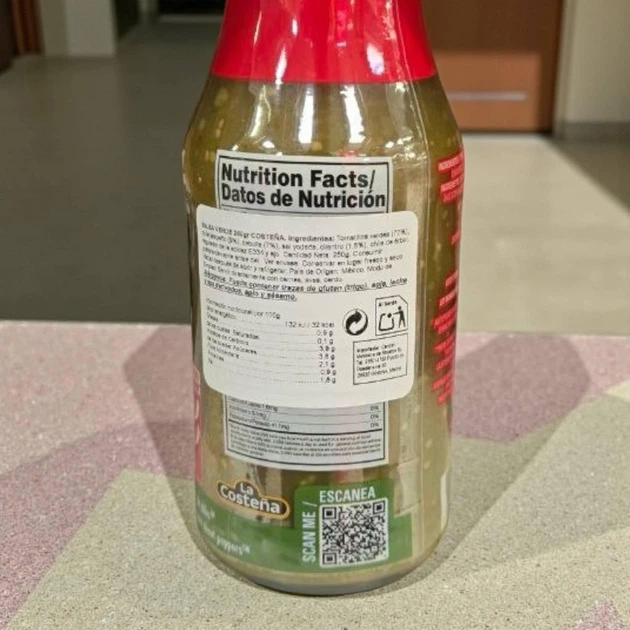 Мексиканський зелений соус сальса La Costeña Salsa Verde Tomatillo Sauce з томатільо 250 г - Фото 2 Мексиканський зелений соус сальса La Costeña Salsa Verde Tomatillo Sauce з томатільо 250 г - зображення 2