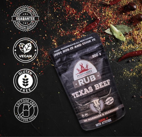Смесь приправ Poppamies Rub Texas Beef Mustard & Pepper для говядины и барбекю 200 г - изображение 2