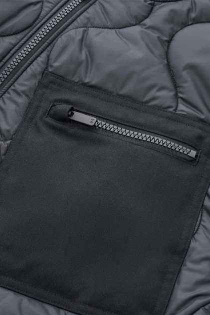 Чоловічий чорний бомбер UA Heritage Jkt Under Armour S 6000522-001 - Фото 5 Чоловічий чорний бомбер UA Heritage Jkt Under Armour S 6000522-001 - изображение 5