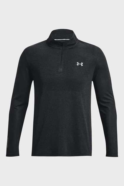Чоловіча чорна кофта спортивна UA SEAMLESS STRIDE 1/4 ZIP Under Armour XL 1378168-001 - зображення 5