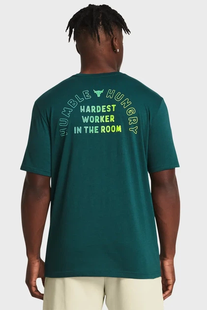 Чоловіча зелена футболка UA Pjt Rck H&H Graphc SS Under Armour S 1383229-449 - Фото 2 Чоловіча зелена футболка UA Pjt Rck H&H Graphc SS Under Armour S 1383229-449 - изображение 2