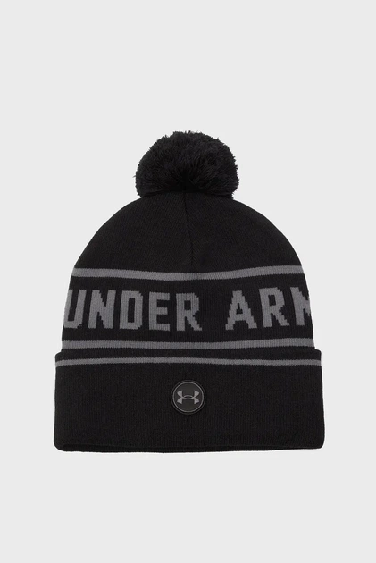Чоловіча чорна шапка M's Drive Pom Beanie Under Armour OSFM 6005959-001 - Фото 1 Чоловіча чорна шапка M's Drive Pom Beanie Under Armour OSFM 6005959-001 - изображение 1