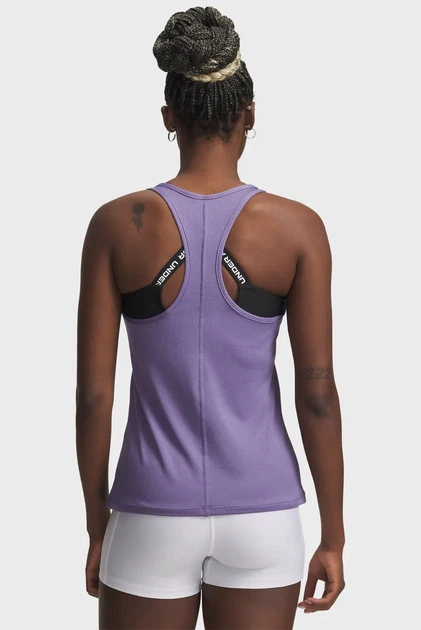 Жіноча фіолетова майка Tech Mesh Racer Tank Under Armour XS 6009989-520 - зображення 2
