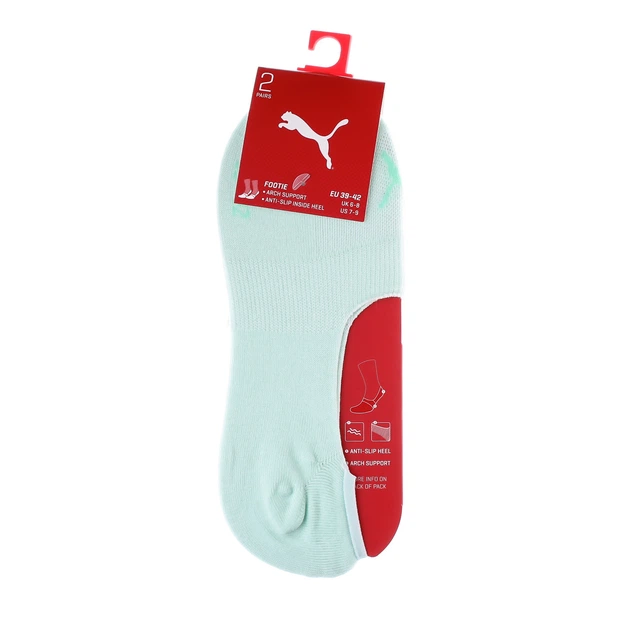 Шкарпетки Puma FOOTIE 2P UNISEX фіолетовий, м'ятний Універсальні 39-42 - Фото 2 Шкарпетки Puma FOOTIE 2P UNISEX фіолетовий, м'ятний Універсальні 39-42 - зображення 2