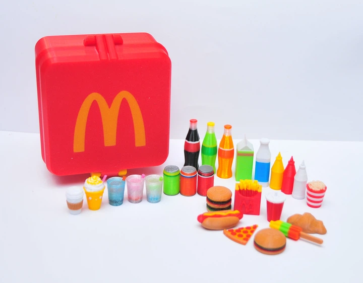 Набор мини продуктов McDonald's коробочка фаст фуд макдональдс гамбургер + эмблема для кукол MacDonald Mac big Mac cola - Фото 2 Набор мини продуктов McDonald's коробочка фаст фуд макдональдс гамбургер + эмблема для кукол MacDonald Mac big Mac cola - изображение 2