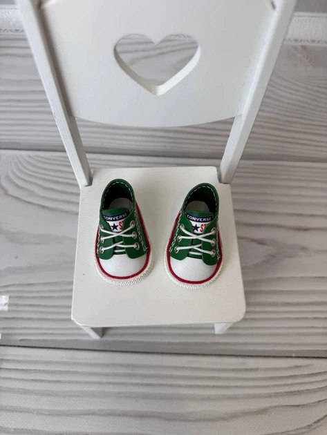 Кеди converse з еко-шкіри для ляльок Paola Reina зелені - Фото 3 Кеди converse з еко-шкіри для ляльок Paola Reina зелені - зображення 3