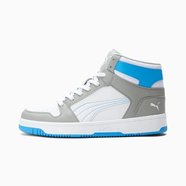 Чоловічі Кеди Puma Rebound LayUp High Rise/White/Ocean Dive р. 10.5/44/28.5см - Фото 7 Чоловічі Кеди Puma Rebound LayUp High Rise/White/Ocean Dive р. 10.5/44/28.5см - зображення 7