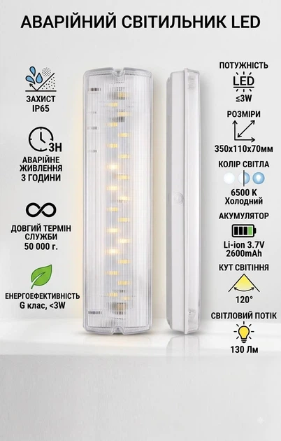 LED светильник указатель со стрелкой АВАРИЙНОГО выхода - изображение 3