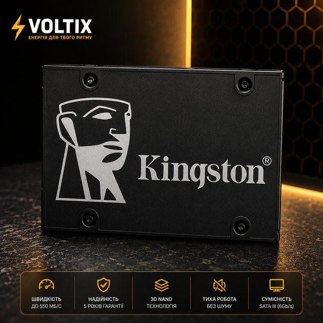 Накопичувач SSD Kingston KC600 512GB 2.5" SATAIII - Фото 2 Накопичувач SSD Kingston KC600 512GB 2.5" SATAIII - зображення 2